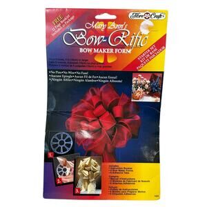 Vintage 90s Mary Ann's Bow-Rific Bow Maker Form Kit Starter Set Fiber Crafts